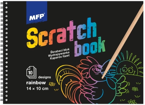 Blok do zdrapywania 14x10cm mix/tęcza