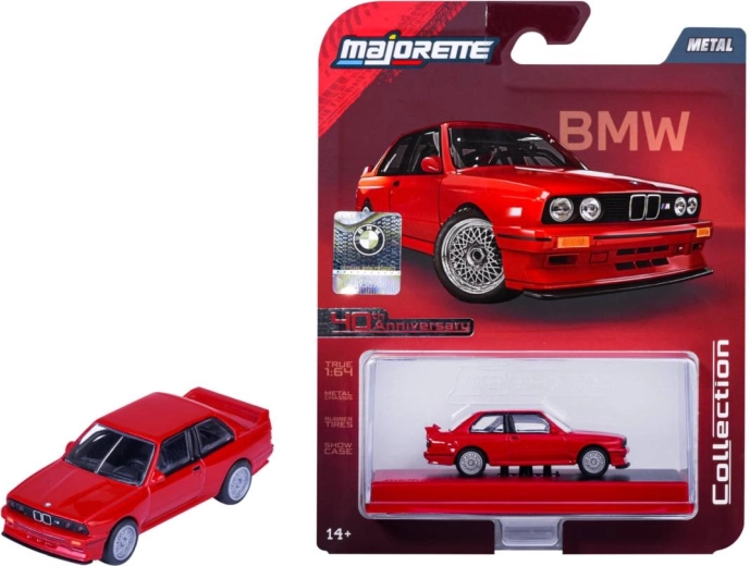 Kolekcjonerski metalowy model BMW M3 z 1986 roku w skali 1:64