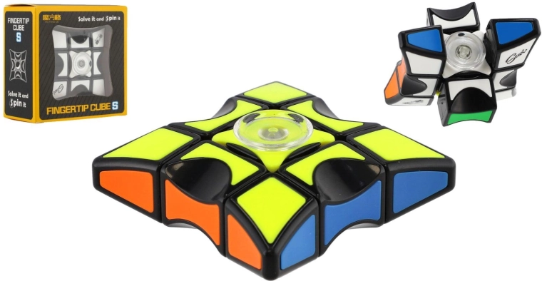 Plastowa łamigłówka spinner 6 × 6 cm w pudełku
