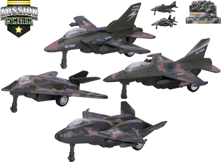 Metalowy wojskowy model samolotu z napędem pull-back 12–13,5 cm
