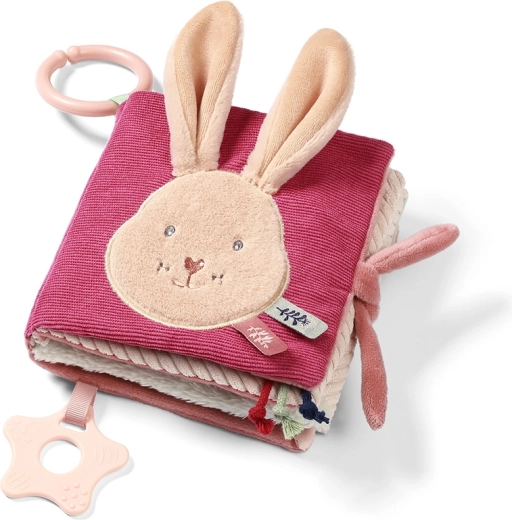 Sensoryczna materiałowa książeczka BABYONO Rabbit Karo, 0m+