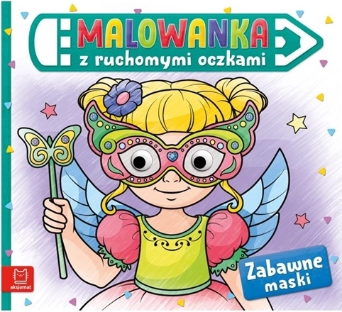 Zabawne kolorowanki z ruchomymi oczami – maski
