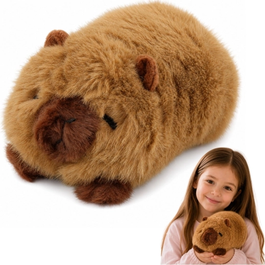 Pluszowa kapibara brązowa 16 cm - 1 sztuka