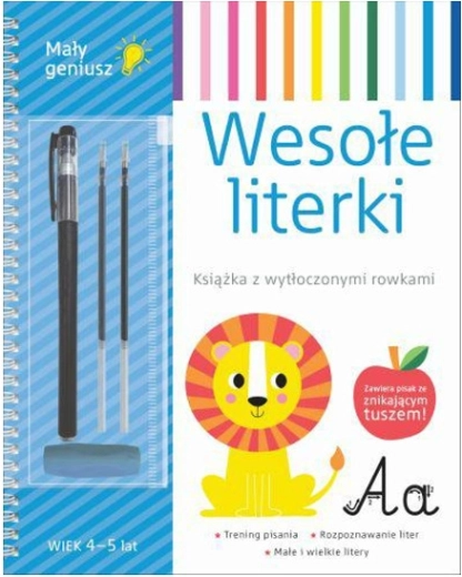 Mały geniusz – Wesołe literki: zeszyt edukacyjny z magicznym ścieralnym flamastrem