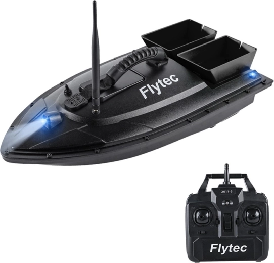 Flytec zdalnie sterowana łódka zanętowa 2011-5 z podwójnymi zasobnikami