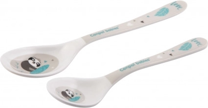 Canpol babies Melaminowe łyżeczki EXOTIC ANIMALS 2 szt. szare