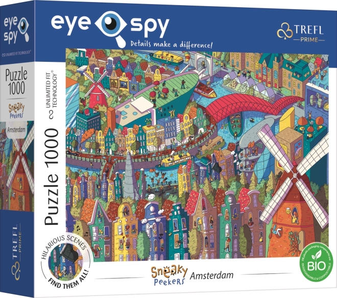TREFL Puzzle Eye-Spy Sneaky Peekers: Amsterdam 1000 elementów
