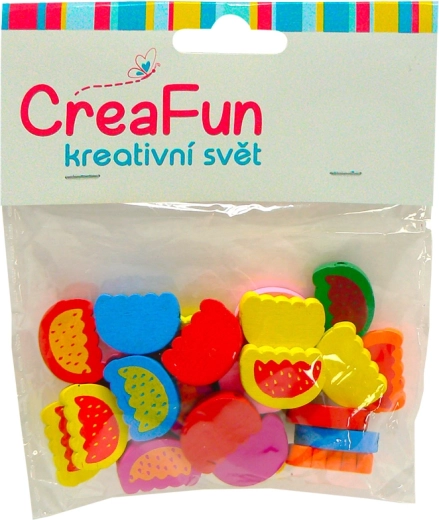 Drewniane koraliki arbuz, 25 szt., 2 × 1,2 cm