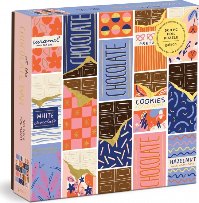 Galison kwadratowe puzzle w czekoladowym barze 500 elementów
