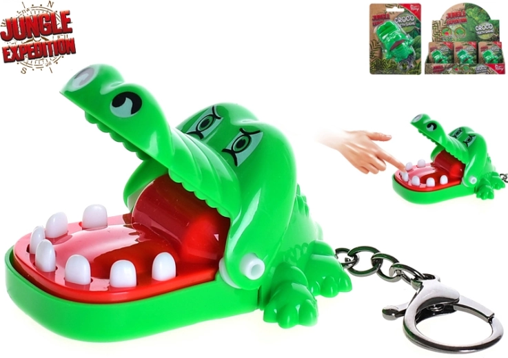 Jungle Expedition brelok z grą krokodyl 7 cm