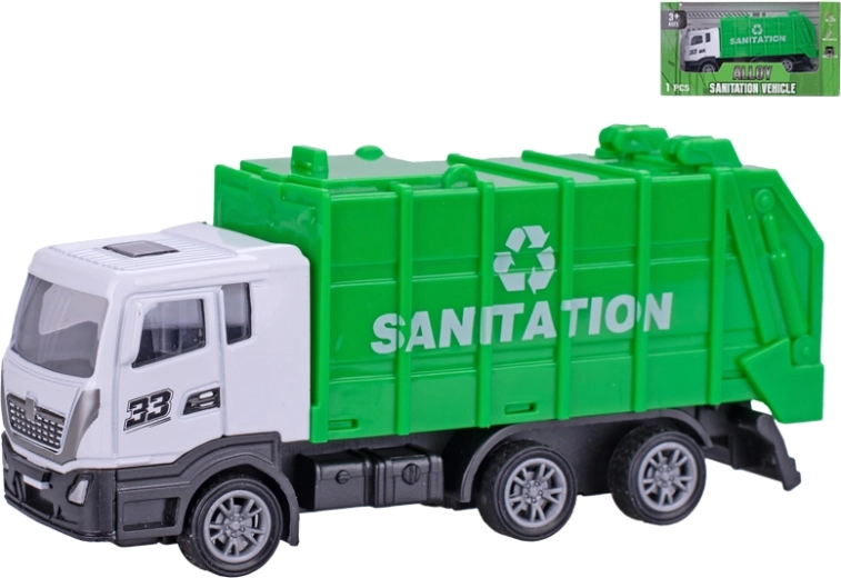 Metalowy śmieciarka 12 cm z napędem wstecznym