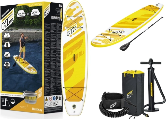 Nadmuchiwany paddleboard Hydro-Force żółty 320 x 76 x 12 cm
