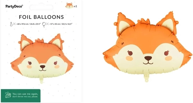 Foliowy balon Lis 57 × 42 cm mix