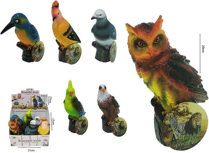 Dźwiękowy ptaszek na podstawce 20 cm (losowy wzór)