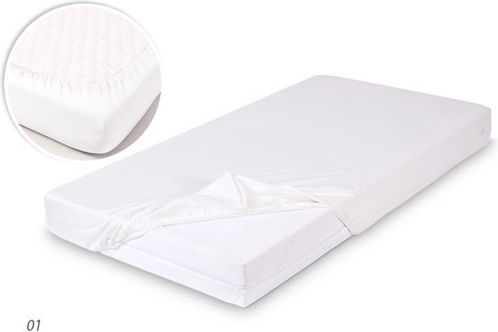 Bambusowe prześcieradło 60 × 120 cm białe BABYMATEX