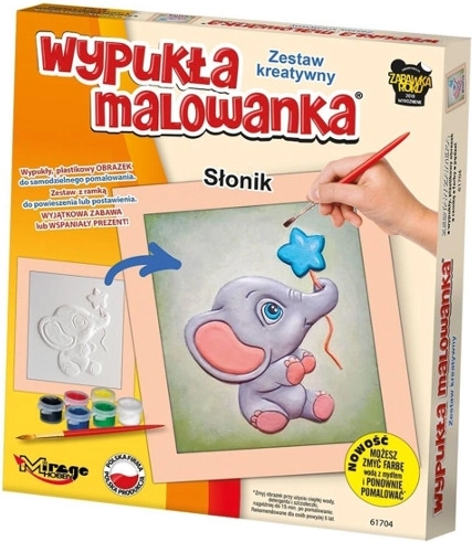 Milusie słonik – kreatywny zestaw do 3D malowania wypukłego