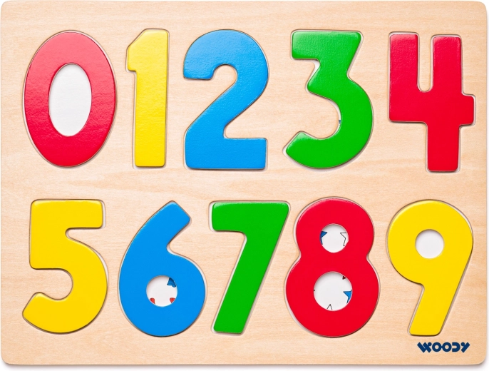 Puzzle na planszy cyfry z biedronkami