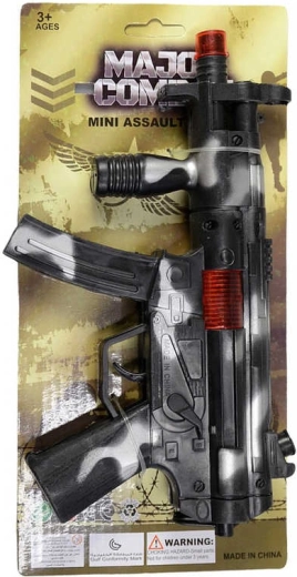 Dziecięcy plastikowy pistolet maszynowy z terkoczącym dźwiękiem 24 cm army - 1 sztuka