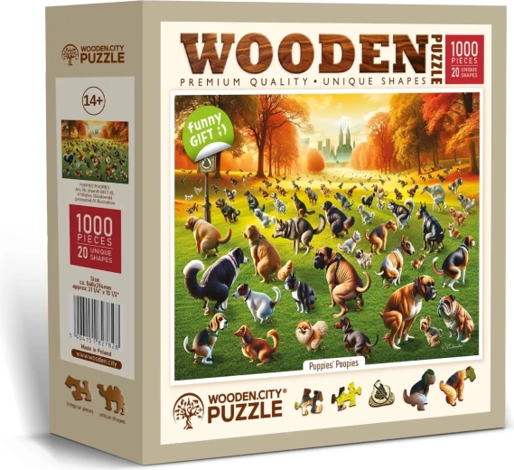WOODEN CITY Drewniane puzzle Psia symfonia w parku 1000 elementów