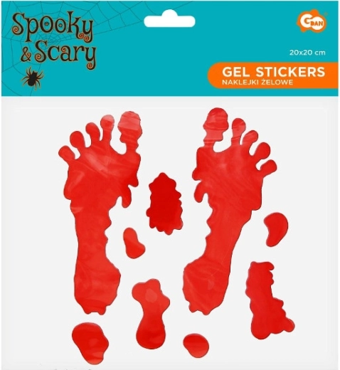 Żelowe naklejki krwawe ślady i plamy krwi na Halloween