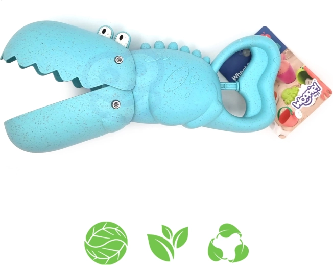 Woopie Green krokodyla łopatka i zbierak do piasku i wody, niebieska, z materiału biodegradowalnego