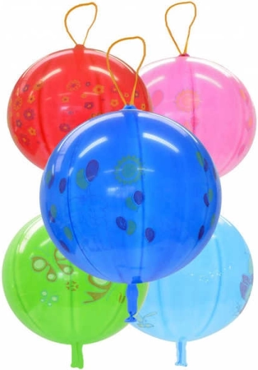 Gemar dmuchany balon punch ball z nadrukiem i gumką 45 cm - 1 sztuka