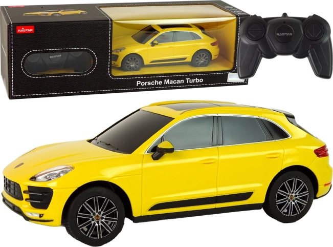 RC auto Porsche Macan Turbo 1:24 Rastar – żółty