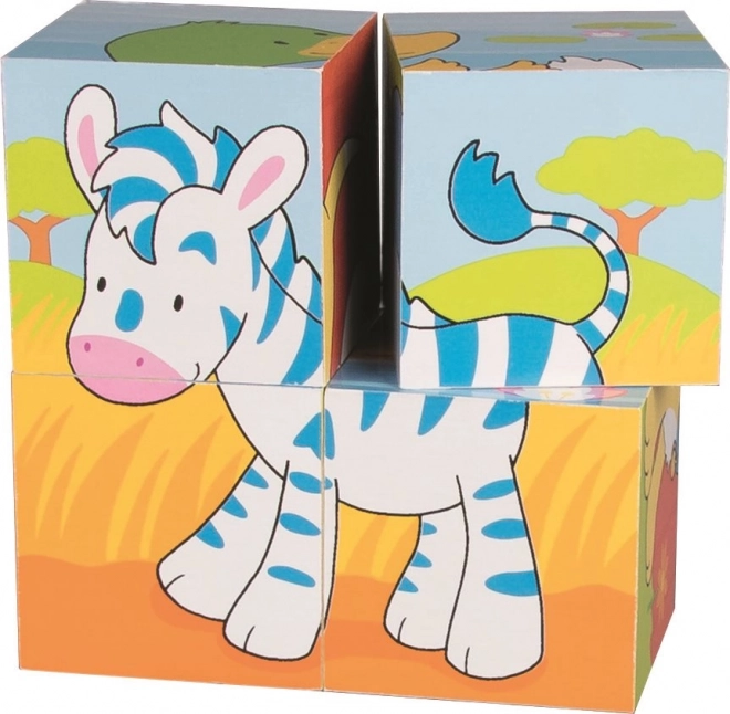 Drewniane klocki Zwierzątka od Goki