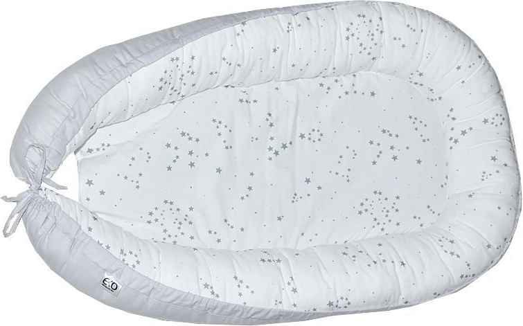 EKO gniazdko niemowlęce z bawełny – szare