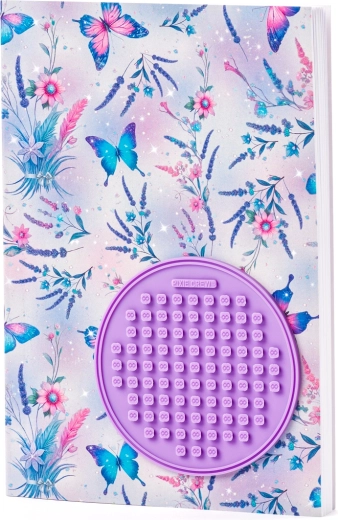 Notes A5 z motylami i silikonowym panelem PIXIE CREW