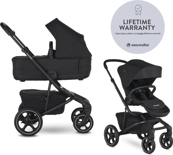 Easywalker Jimmey 2w1 wózek wielofunkcyjny Pepper Black LITE RWS