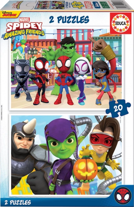 Educa Puzzle Spidey i jego niesamowici przyjaciele 2x20 elementów