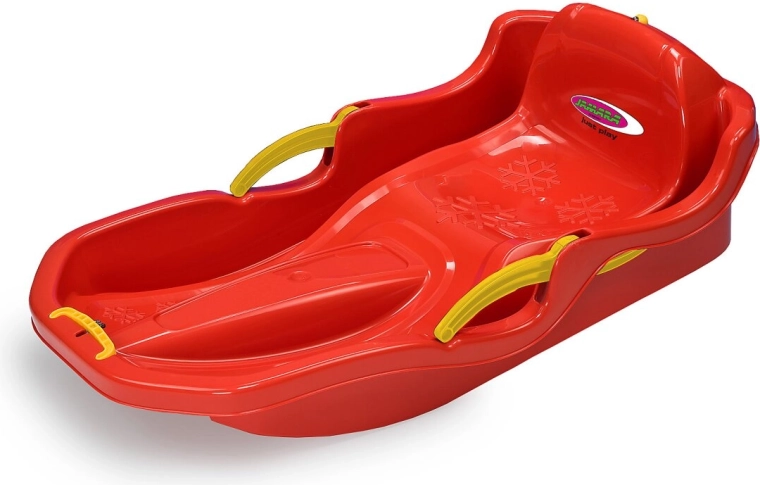 Ślizgacz Snow Play Comfort 80 cm czerwony z hamulcami ręcznymi