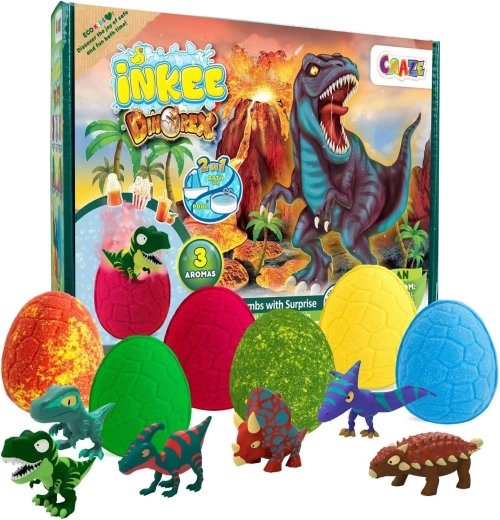 Zestaw prezentowy do kąpieli INKEE Dino
