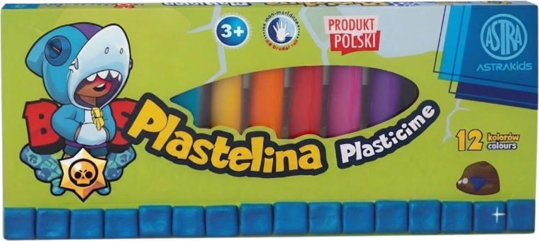 Plastelina Brawl Stars shark – 12 kolorów