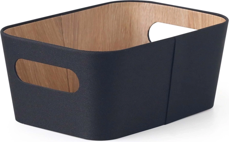 Kosz do przechowywania 26 × 18 × 11 cm czarny