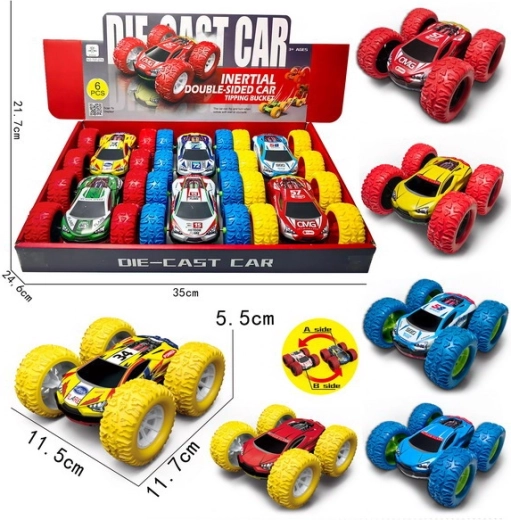 Metalowy dwustronny samochód 11,5 cm na napęd cierny