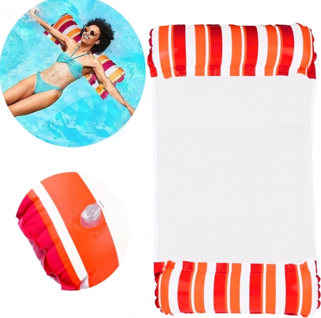 Tęczowy dmuchany wodny hamak materac na basen i plażę