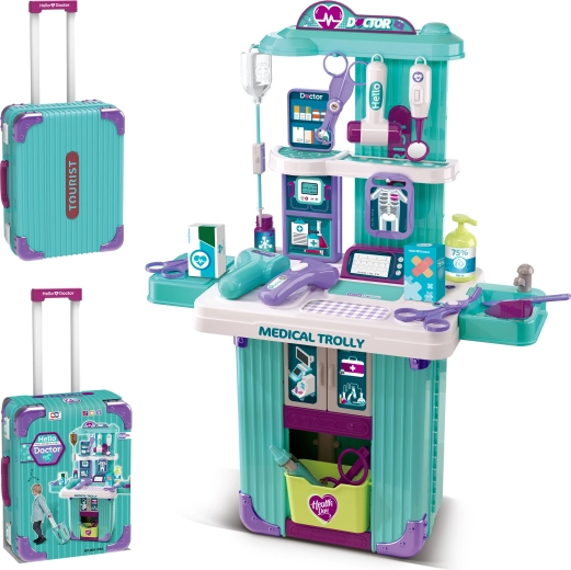 Zestaw 2w1: kuferek i dziecięca przychodnia z akcesoriami