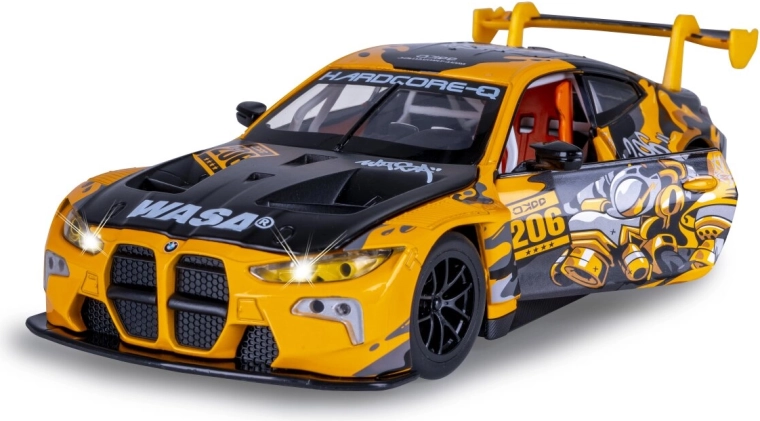 Model samochodu wyścigowego BMW M4 GT3 1:24 ze światłami i dźwiękami