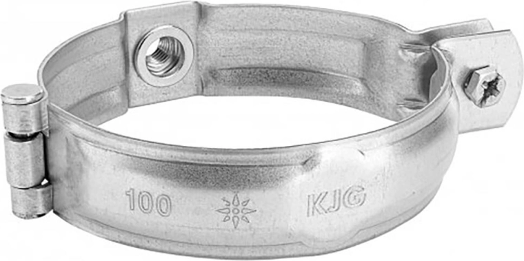 Obejma rury spustowej 100 mm bez grotu M10 ocynk