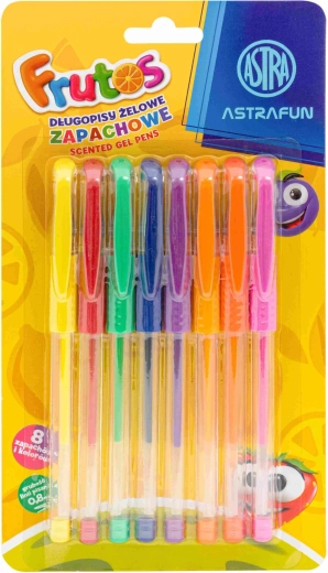Zestaw żelowych długopisów o owocowym zapachu, 8 szt.