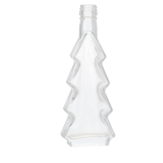 Szklana butelka w kształcie choinki 200 ml