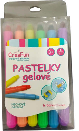 CreaFun neonowe kredki żelowe – zestaw 6 szt.