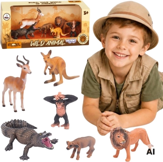 Woopie zestaw figurek zwierząt safari 6 szt.
