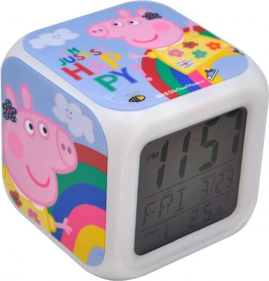 Zegar cyfrowy z budzikiem Świnka Peppa PP17073 KiDS Licensing