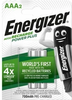 Energizer Power Plus AAA akumulatory 700 mAh, 1,2 V (2 szt.)
