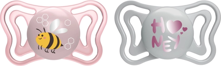 Chicco Physio Light silikonowe smoczki uspokajające, różowe 2–6 miesięcy, 2 szt.