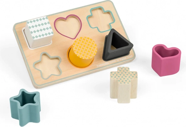 Bigjigs toys układanka-puzzle kształty z drewna fsc