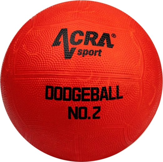 Acra gumowa piłka do zbijaka Rubber Dodgeball czerwona, rozmiar 2